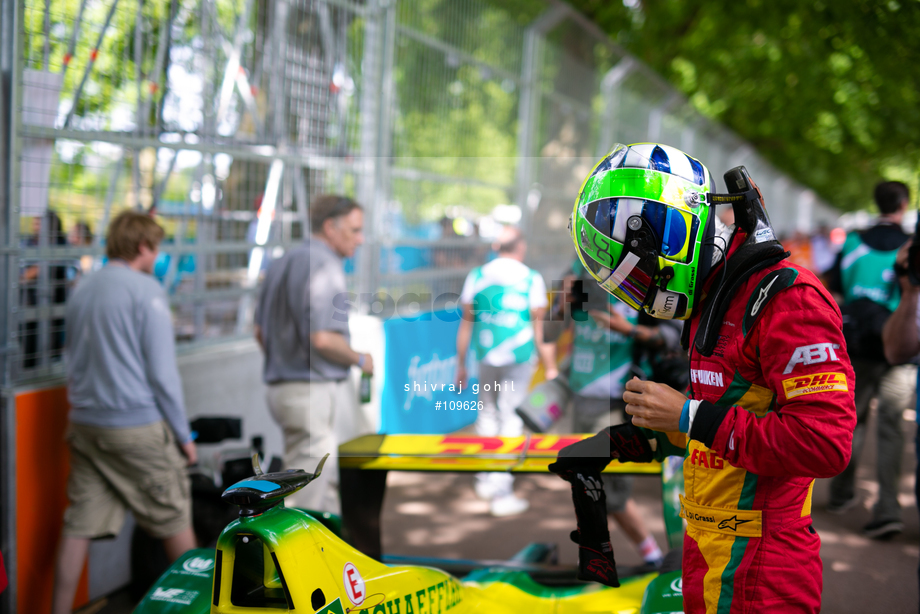 Spacesuit Collections Photo ID 109626, Shivraj Gohil, London ePrix, UK, 27/06/2015 15:30:53