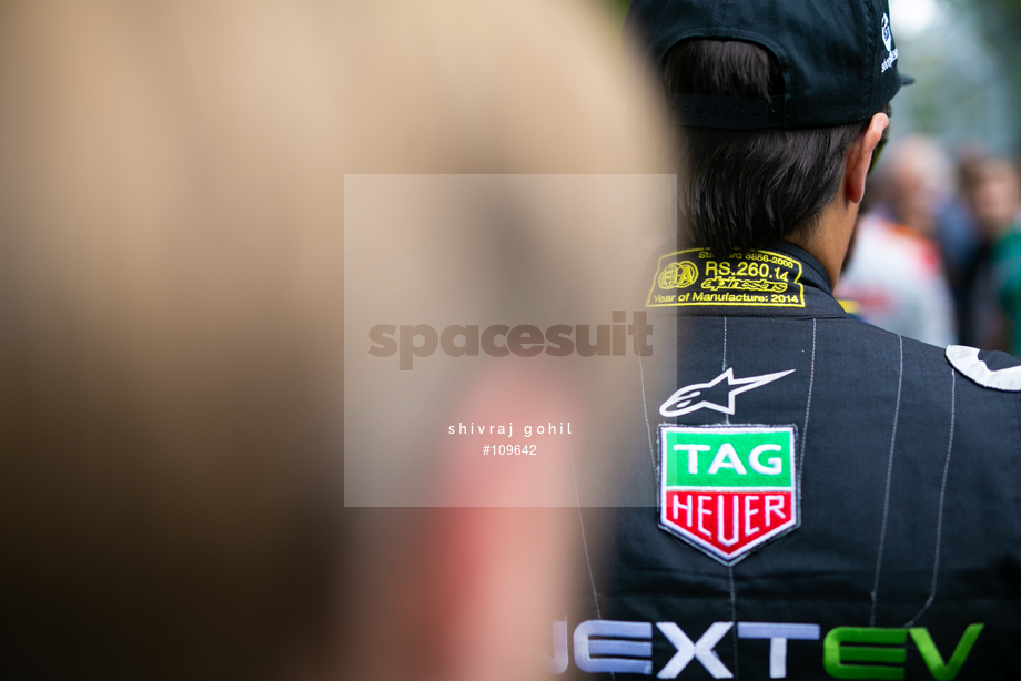 Spacesuit Collections Photo ID 109642, Shivraj Gohil, London ePrix, UK, 27/06/2015 15:46:41