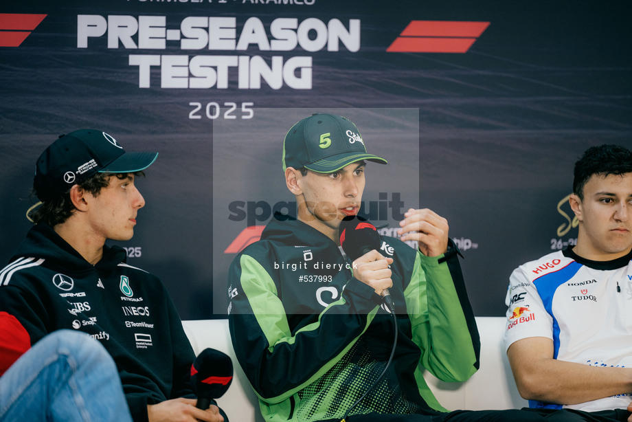 Spacesuit Collections Photo ID 537993, Birgit Dieryck, Formula 1 Aramco Pre-season Testing, Bahrain, 28/02/2025 14:35:26