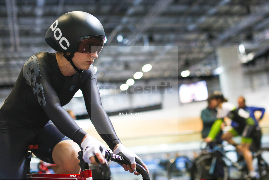 Spacesuit Collections Photo ID 55417, Adam Pigott, British Cycling National Omnium Championships, UK, 17/02/2018 19:36:42