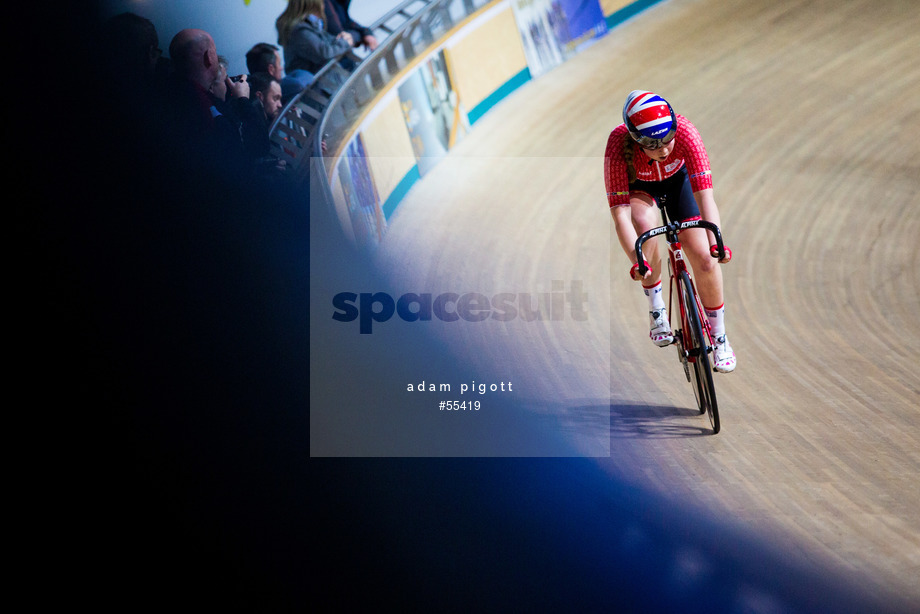 Spacesuit Collections Photo ID 55419, Adam Pigott, British Cycling National Omnium Championships, UK, 17/02/2018 19:59:03